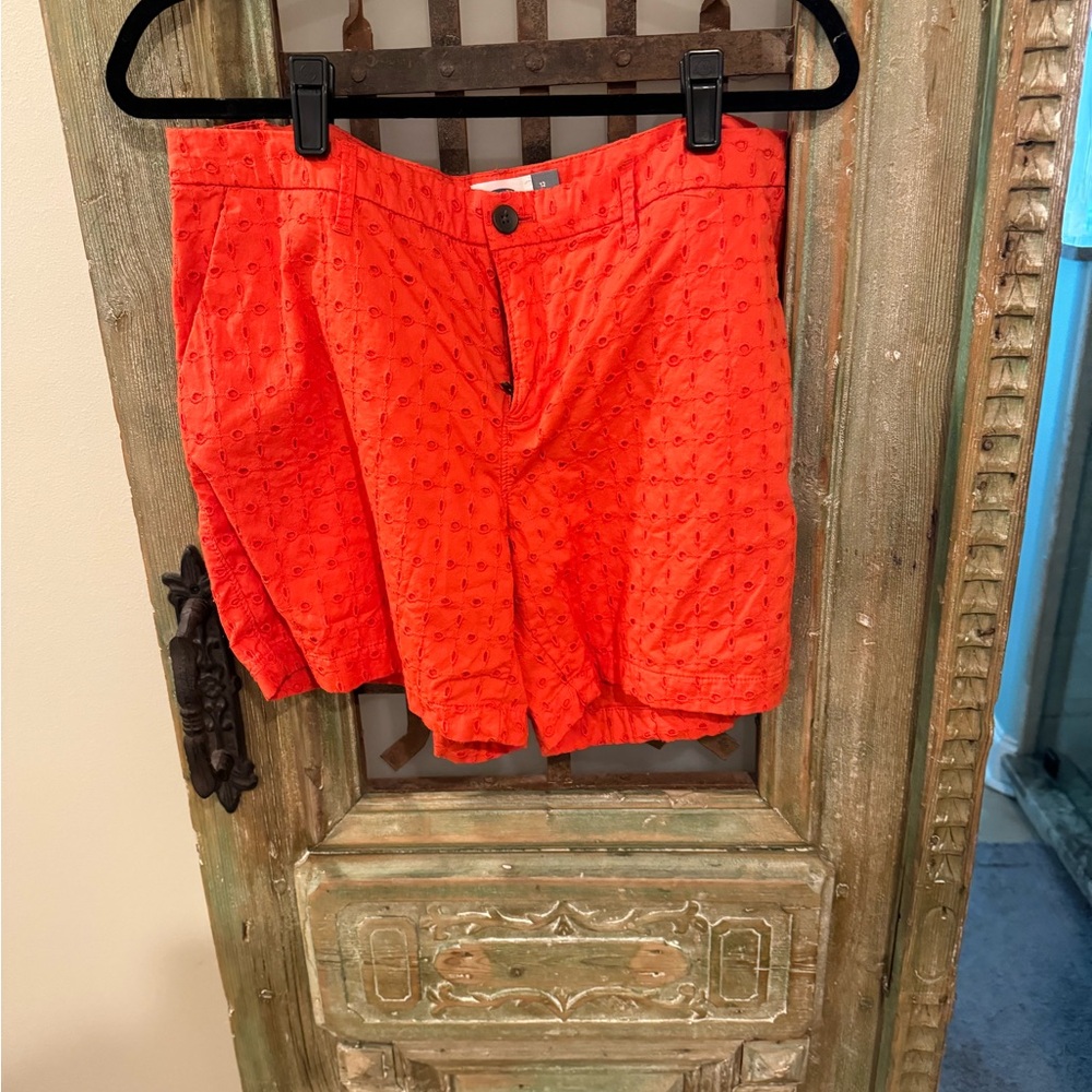 Old Navy orange eyelet shorts